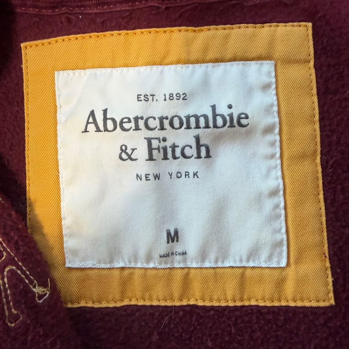 아베크롬비 버건디 후드집업 상품이미지3