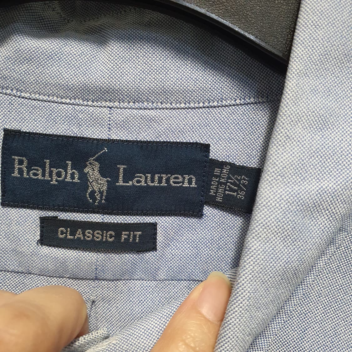 빅사이즈 폴로 랄프로렌 스카이블루 클래식핏 옥스포드 셔츠  상품이미지5