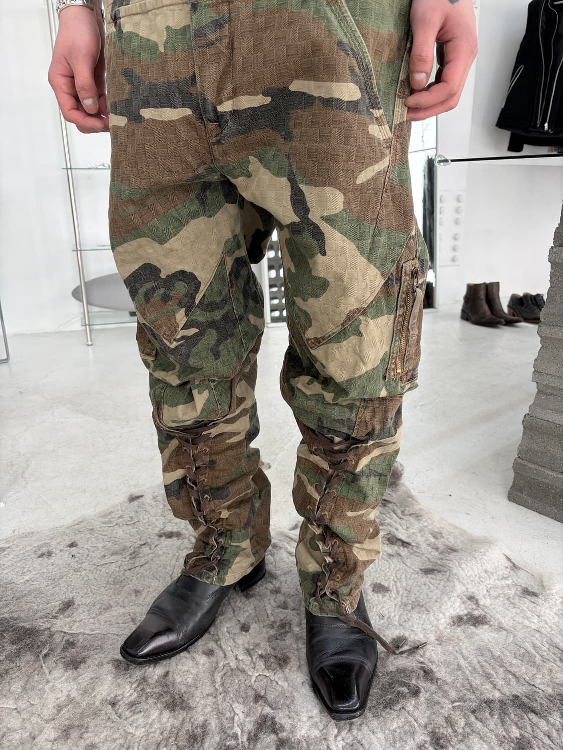 2000‘s 저버드 스타 패널 카모 사루엘 팬츠 상품이미지3