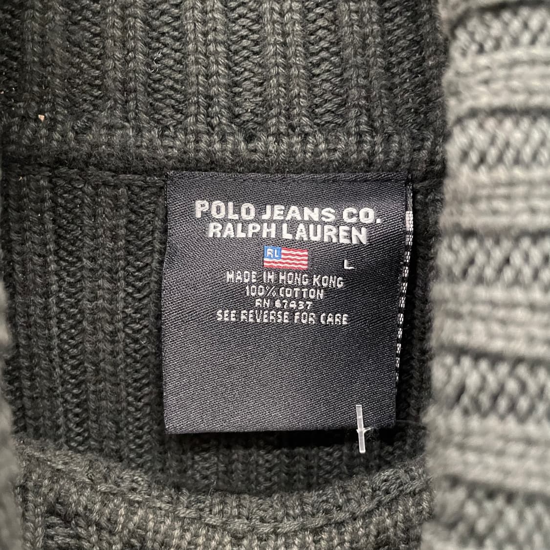 폴로 진스 패치 로고 스트라이프 터틀 넥 니트 스웨터 컨트리  상품이미지7