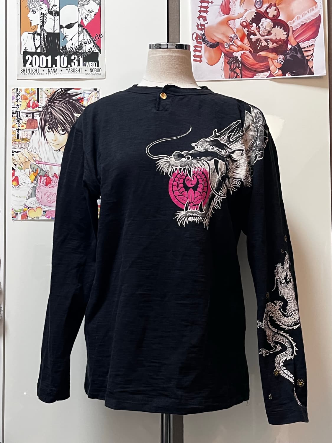 Cropped heads 오리엔탈 용 프린팅 롱 슬리브 상품이미지2