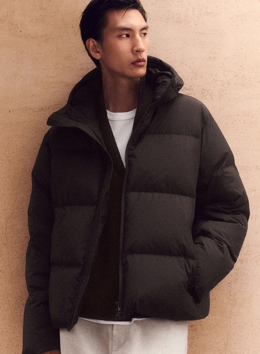 코스 Cos 퀼티드 후드 다운 재킷 다크브라운 xs 상품이미지1