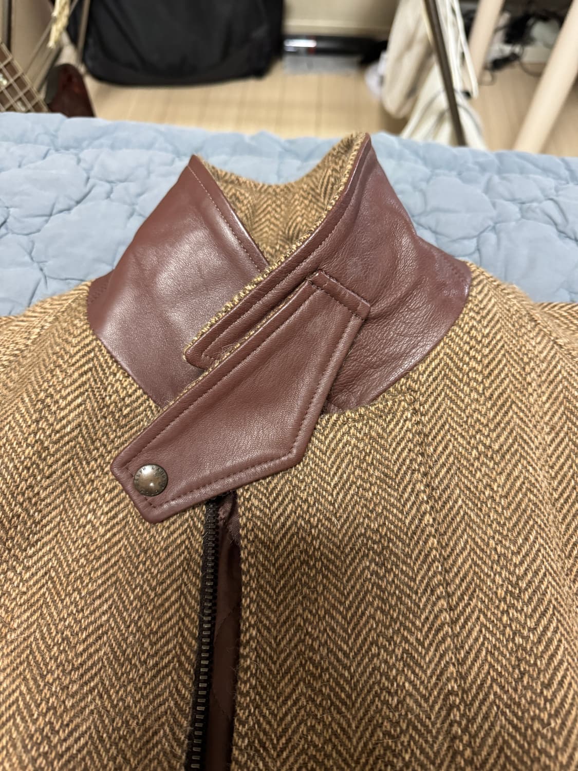 폴로 울 헤링본 뉴스보이 필드 코트 M (이태리) 상품이미지2