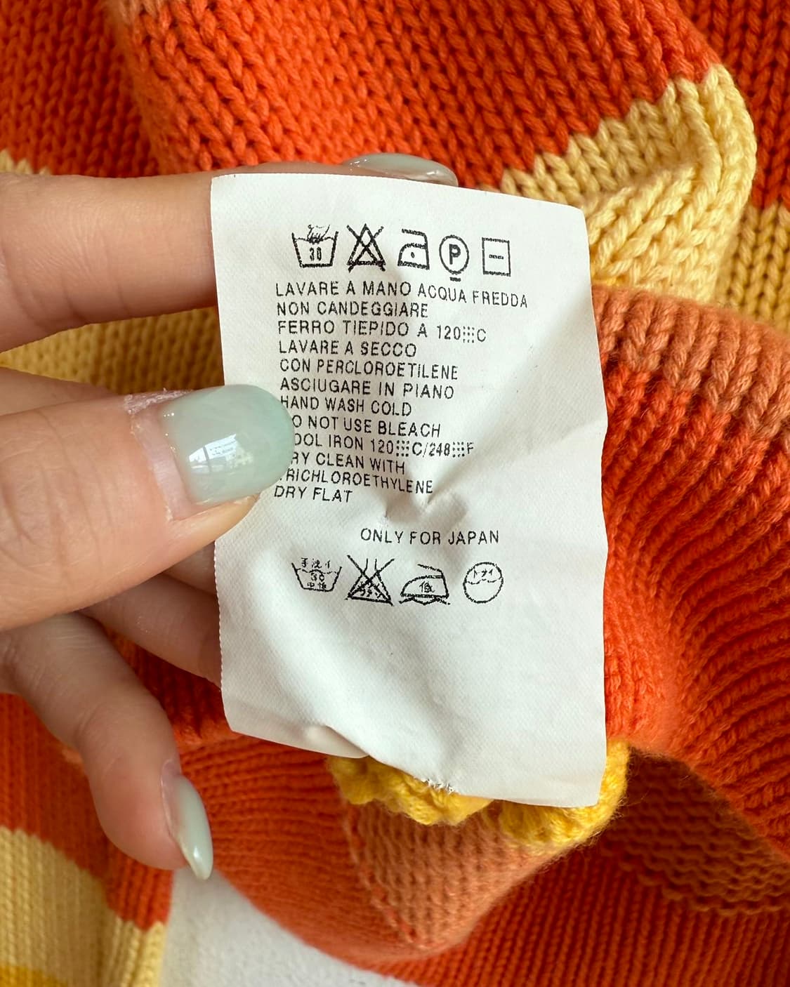 막스마라 오렌지 옐로우 스트라이프 캐시미어혼방 니트  상품이미지10