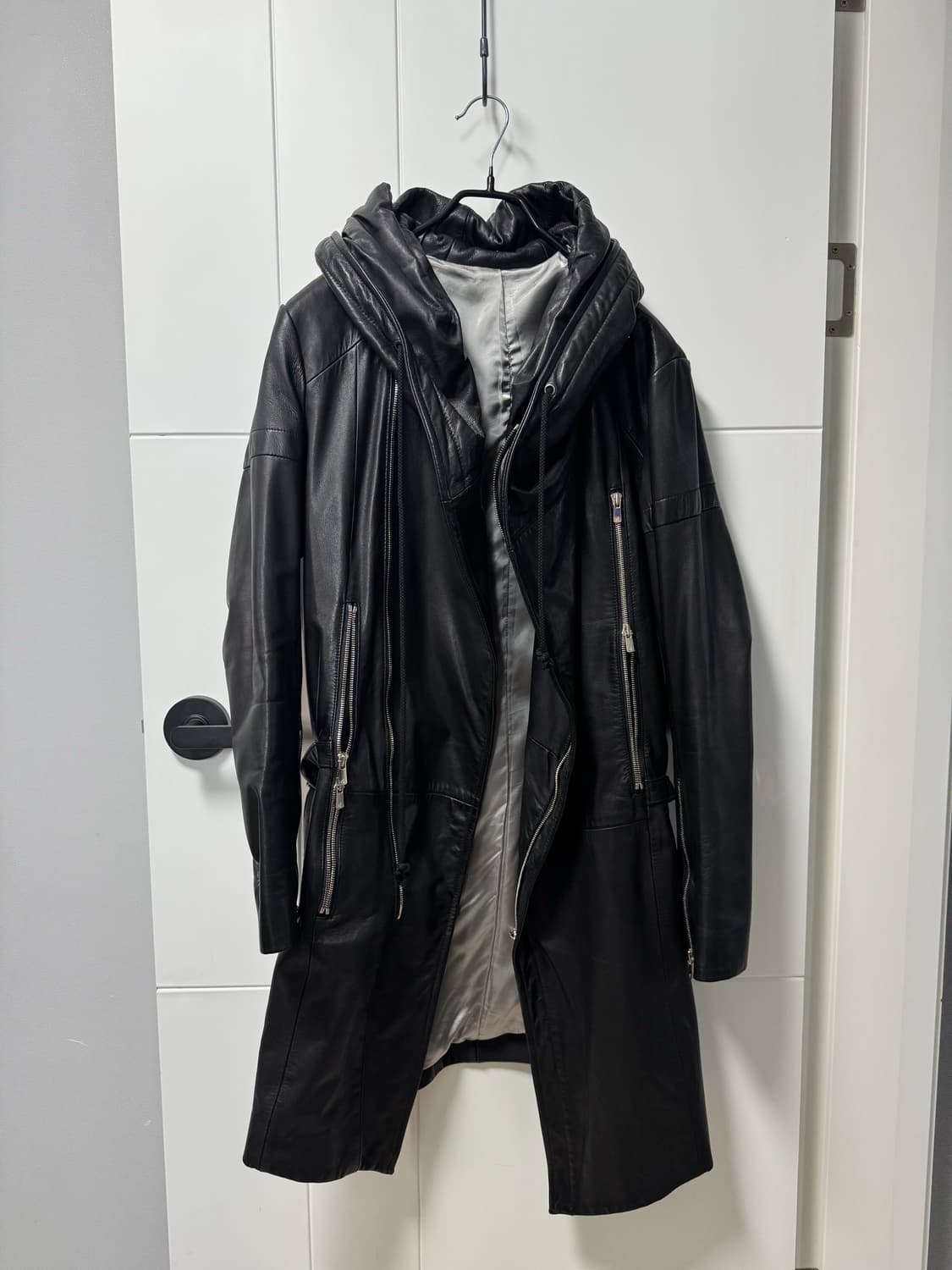 Bajra ninja hood leather  jacket  상품이미지3