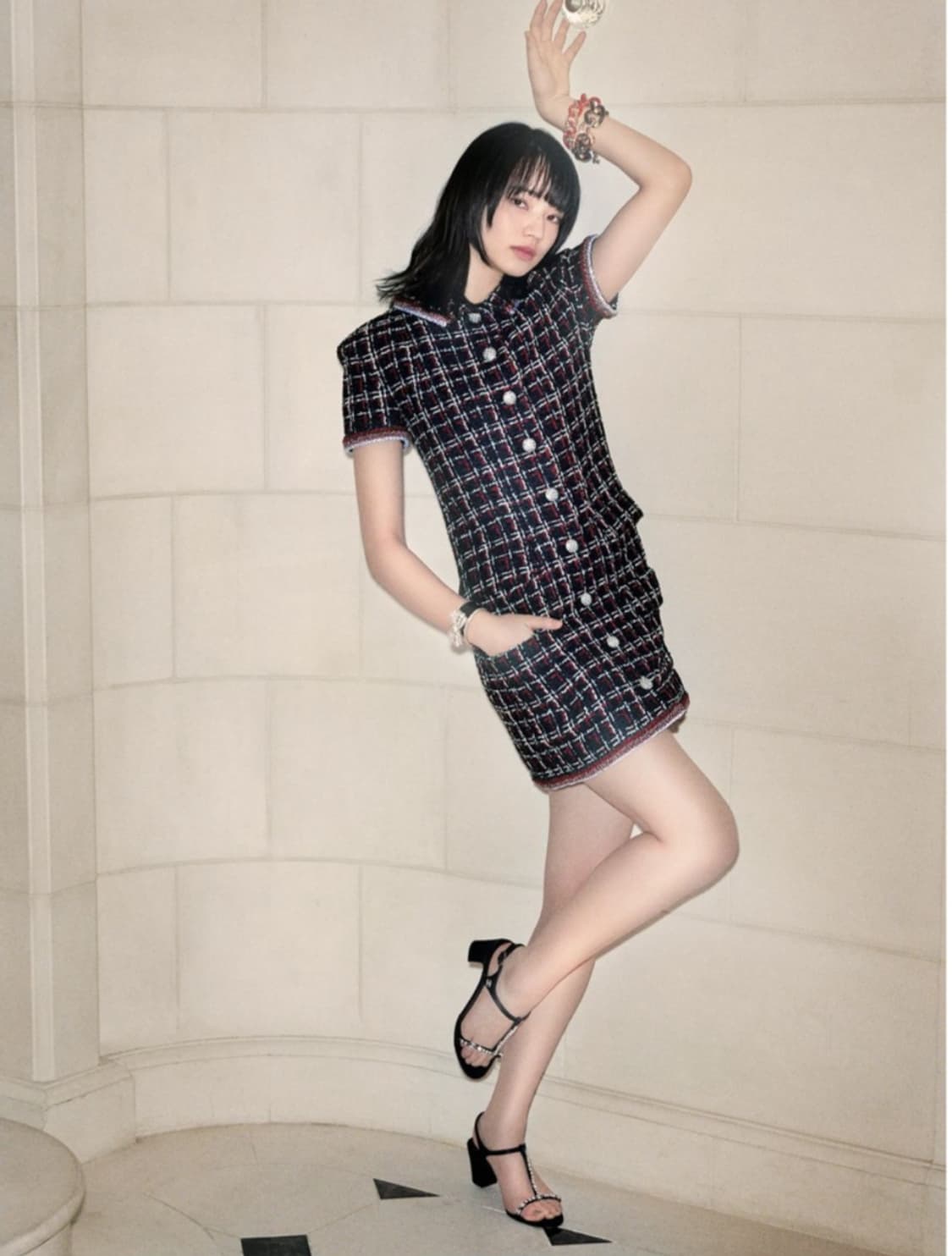 [정품] 샤넬 20P 제니/코마츠나나 착용 트위드 원피스 (36) 상품이미지10