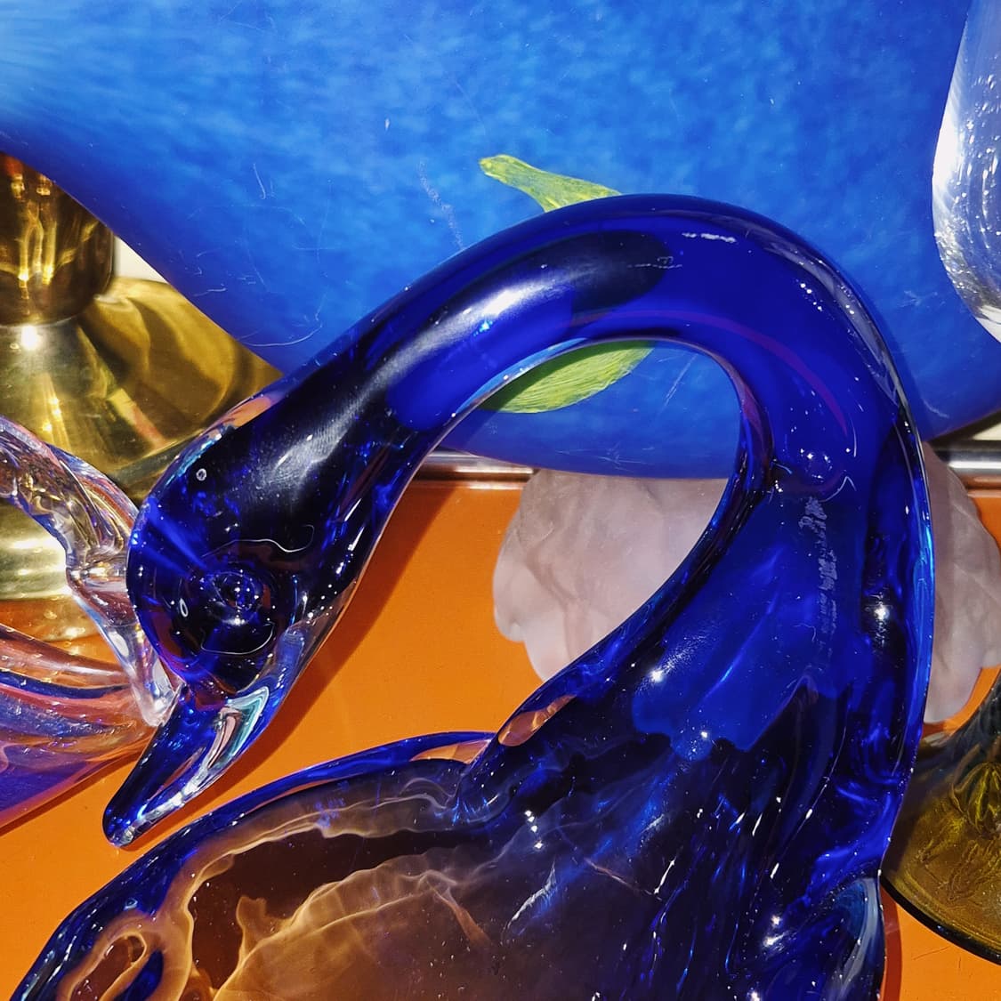 70s 이탈리아 무라노 핸드블로운 백조 트레이 상품이미지6