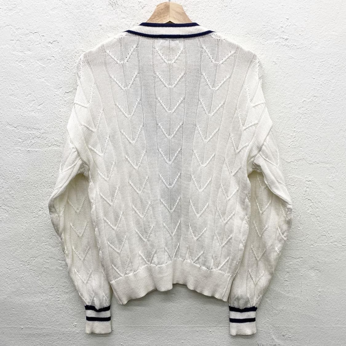 셀린느 화이트 로고 울 트위스트 니트 가디건 상품이미지3