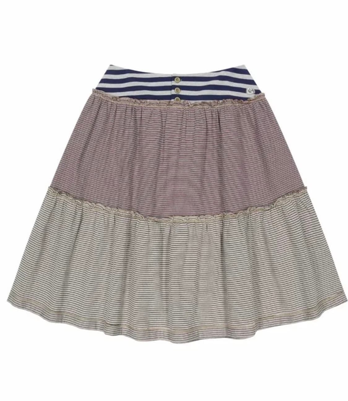 (1) 코이세이오 컬러드 스트라이프 스커트 그레이 베이지 상품이미지1