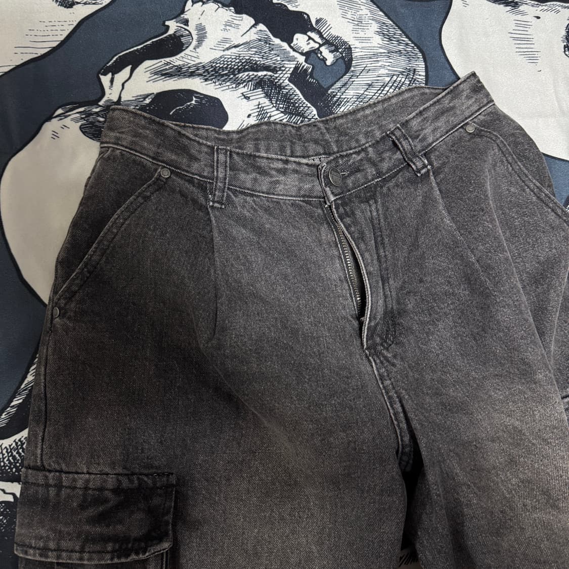 디미트리블랙 흑청 카고팬츠 1사이즈 상품이미지3