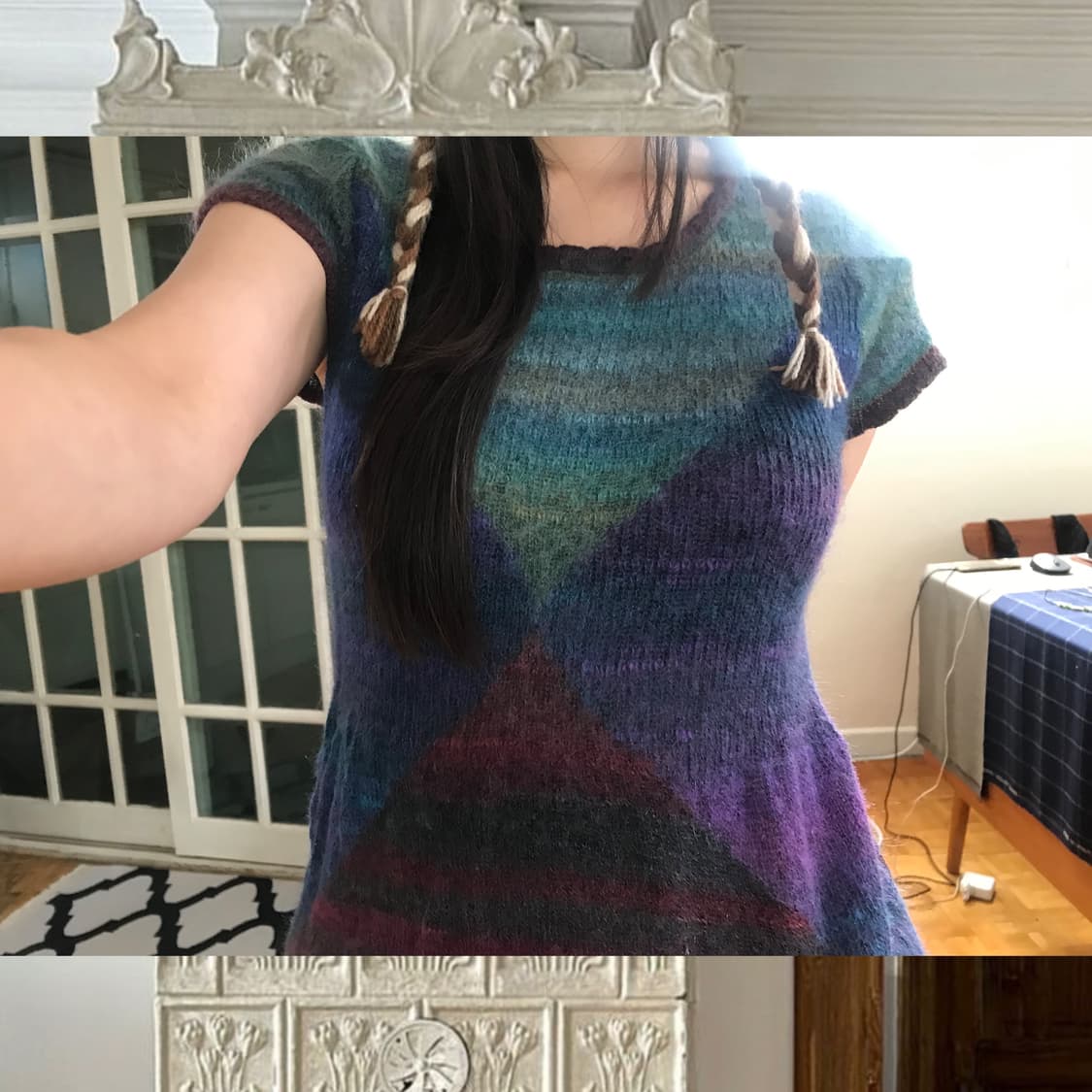 vintage pattern knit 상품이미지5