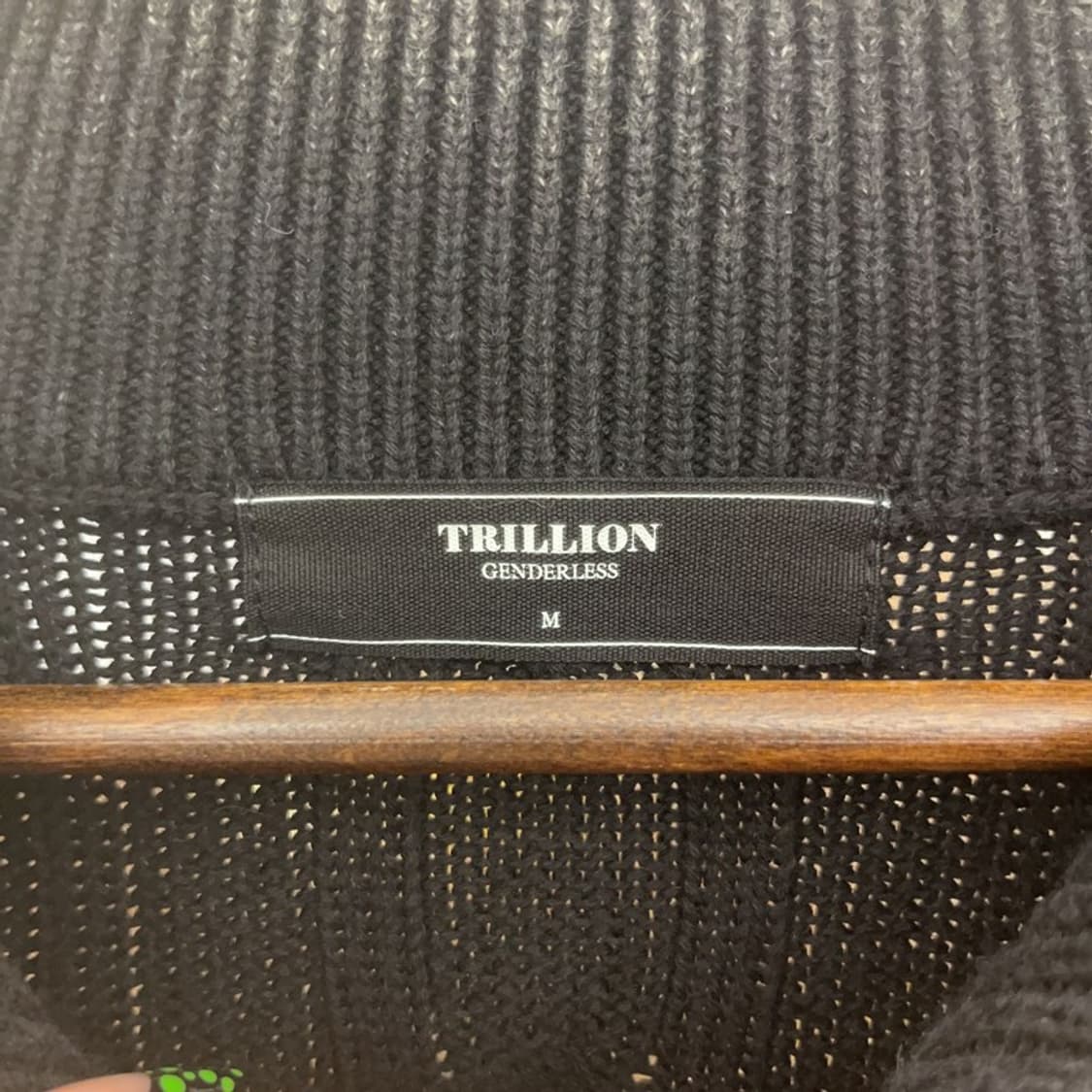 트릴리온 빈티지 아메카지 꽈배기 니트 집업 가디건 M C09305 상품이미지5