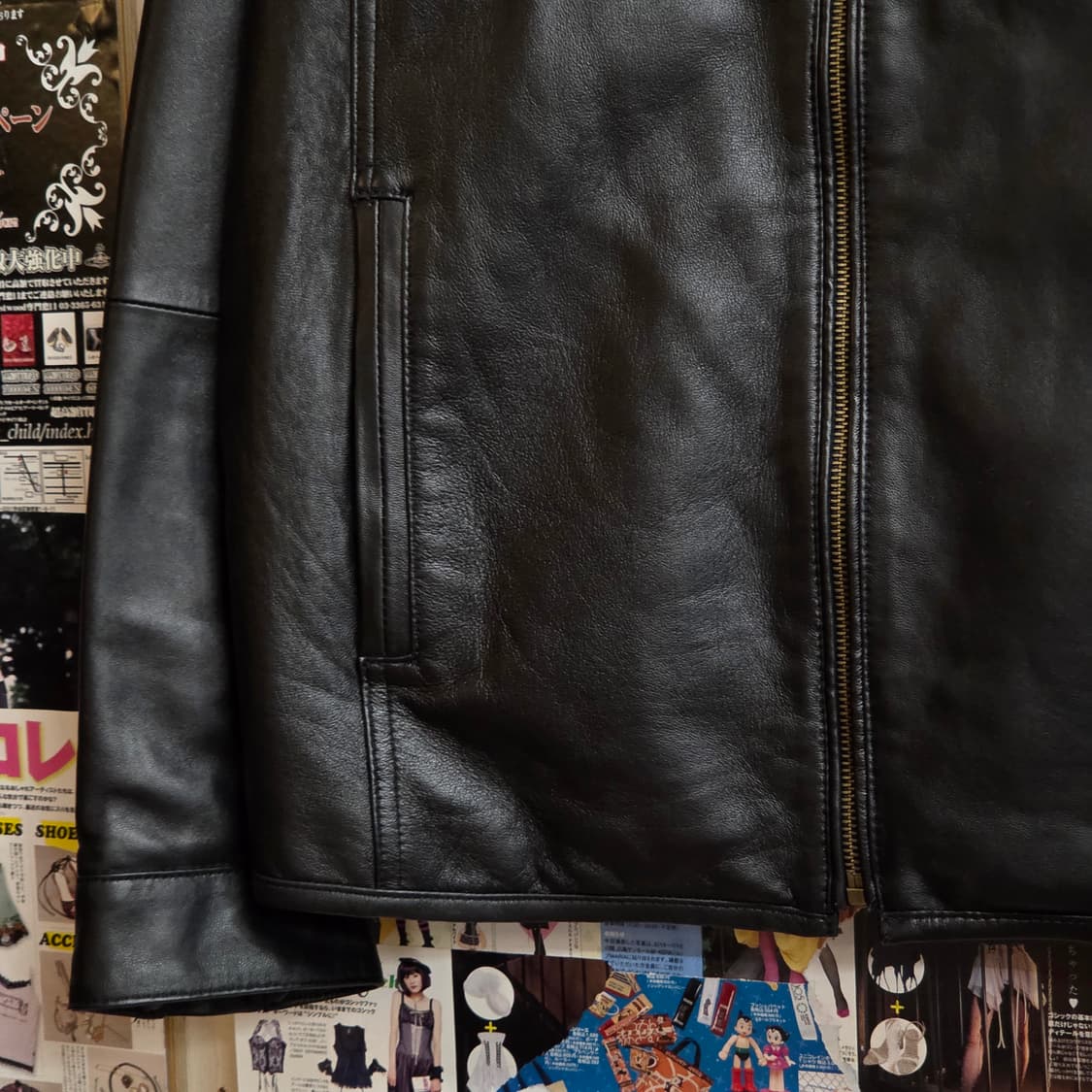 빈티지 바이커 무드 양가죽 자켓 상품이미지5