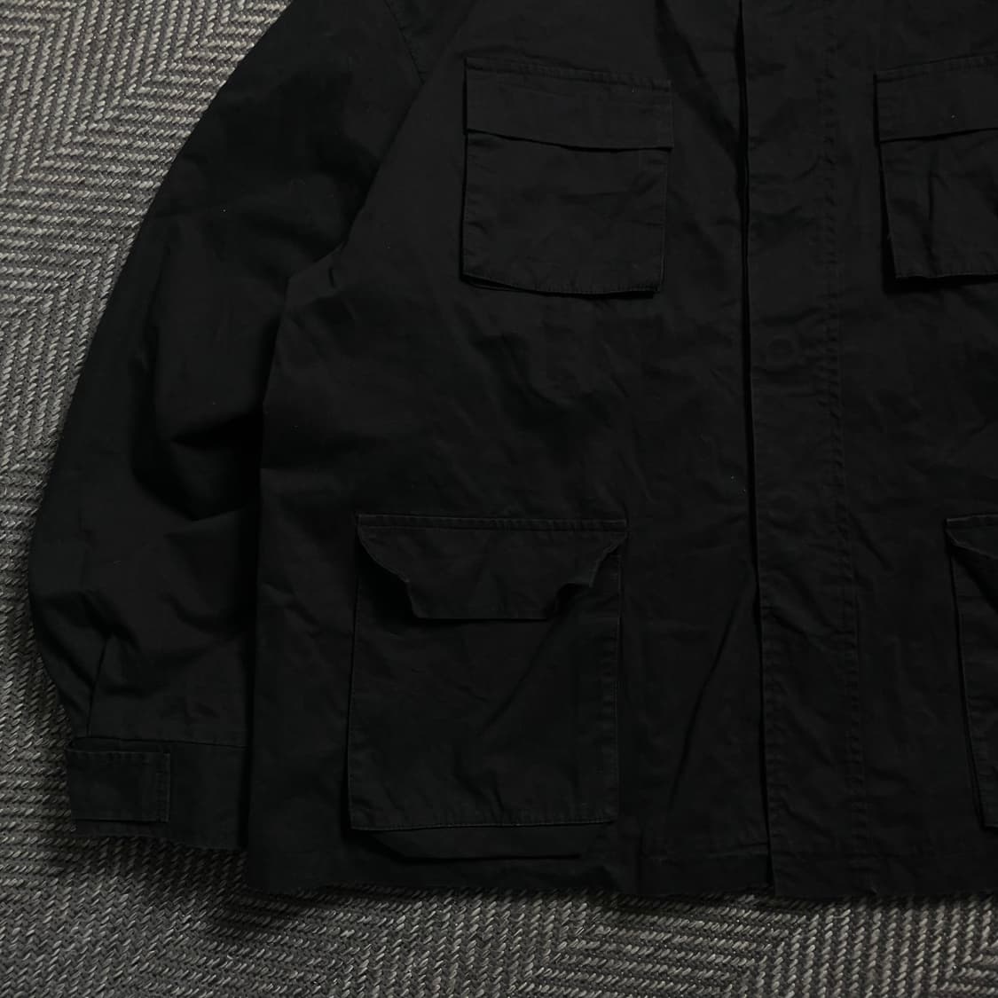 SCENT 미니멀 포켓 워크 셔츠 자켓 블랙 y 4606 상품이미지4