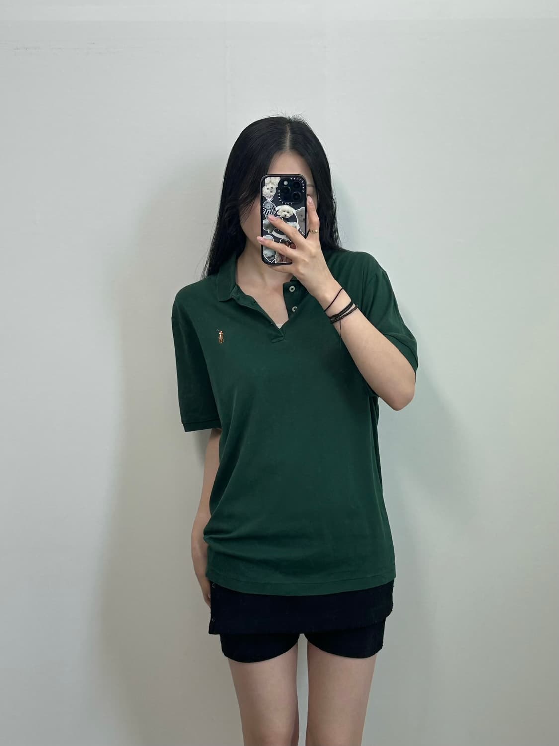 폴로 랄프로렌 자수로고 그린 피케 반팔 카라 티셔츠 상품이미지1