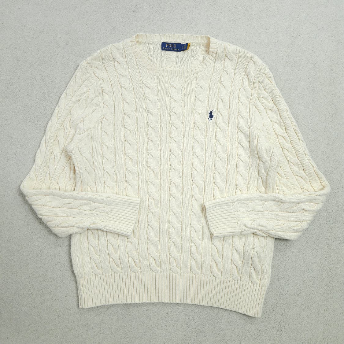 폴로 랄프 로렌 신형 QR 케이블 니트 L 상품이미지3