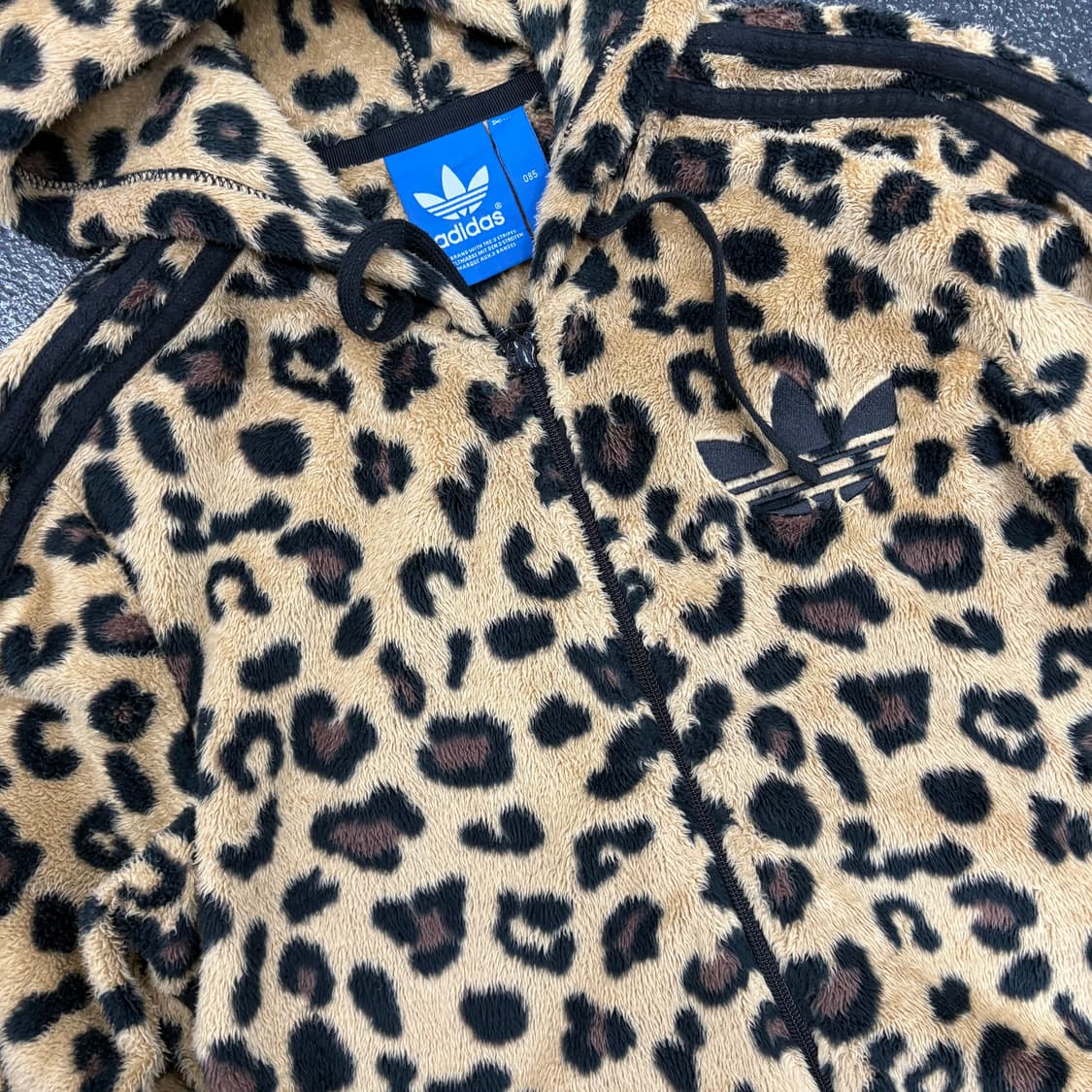 (95)아디다스레오파드퍼후드져지 상품이미지3