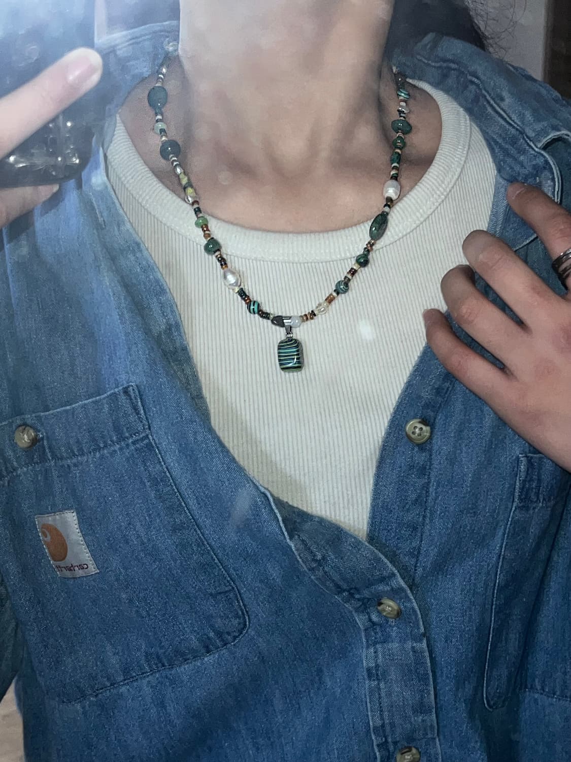 {핸드메이드} 오가닉 목걸이🌀 상품이미지4