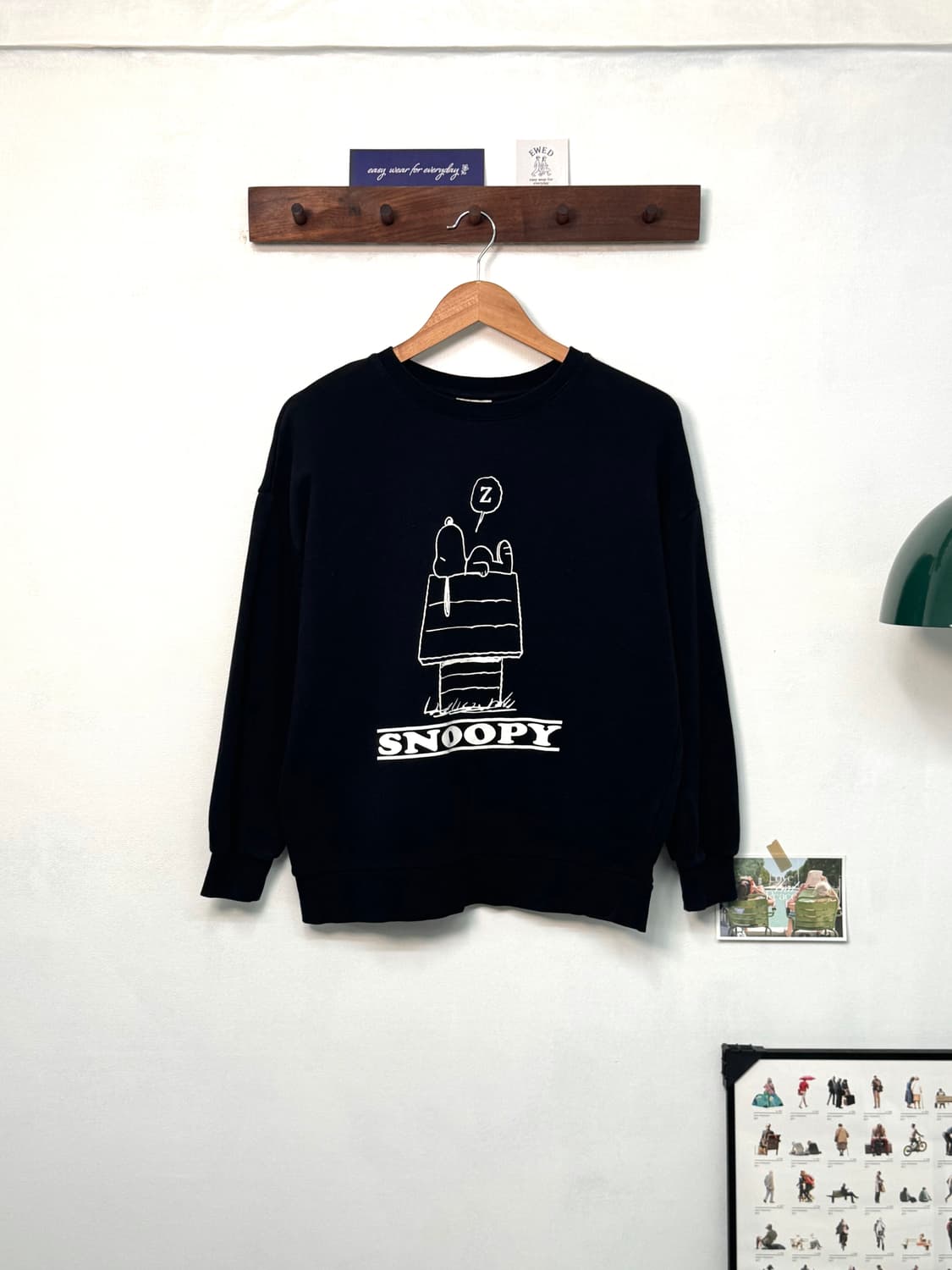 Peanuts Black Sweatshirt/T109 상품이미지1