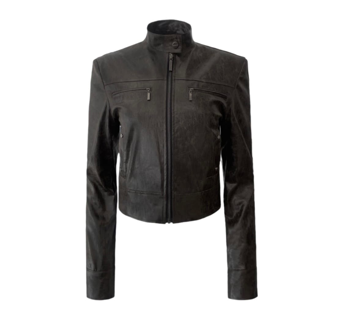 보헤미안서울 빈티지 레더 숏 자켓 브라운 상품이미지1