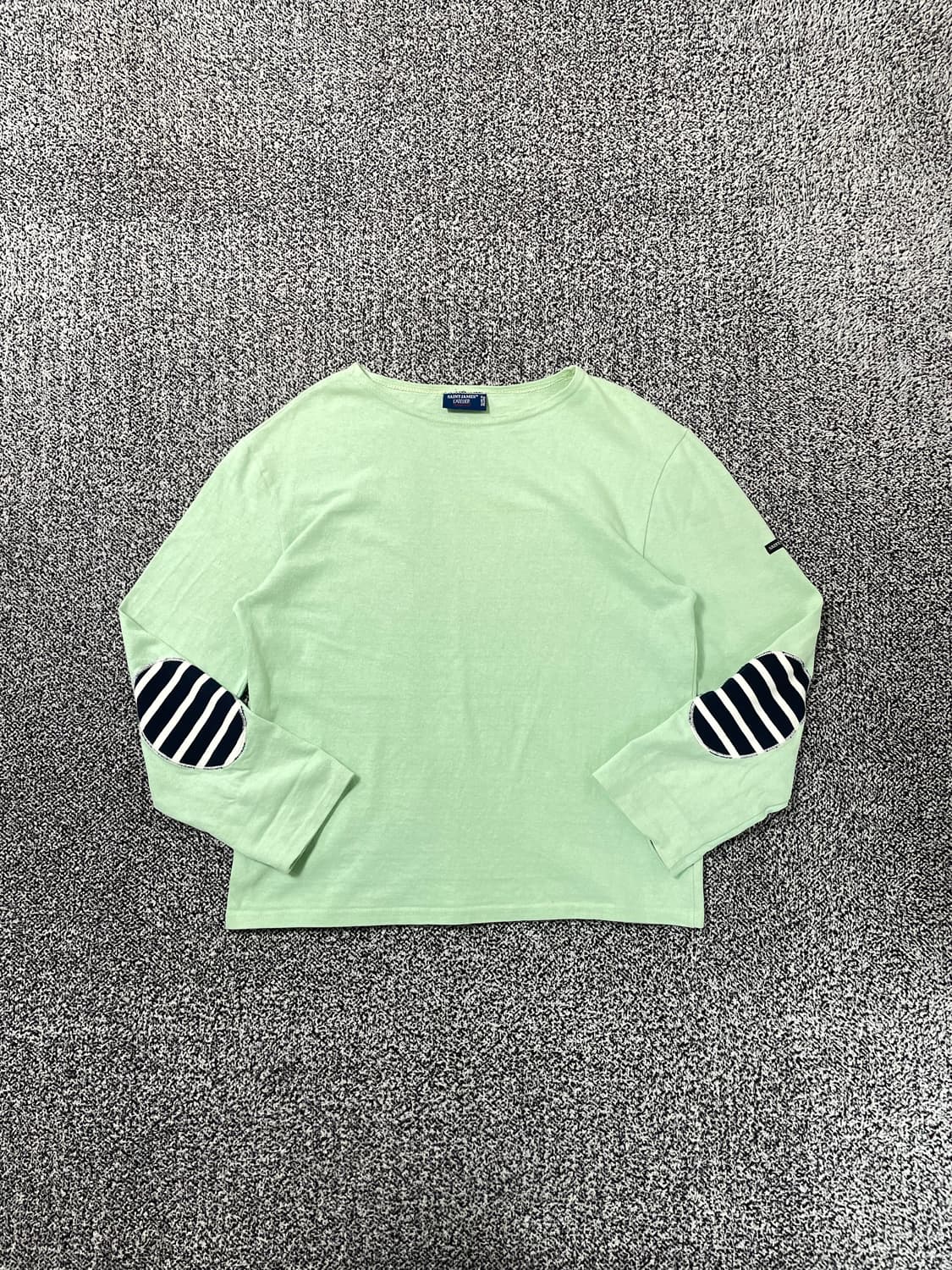 빈티지9. 세인트제임스 메르디앙 엘보 패치 긴팔 티셔츠 롱슬리브 연두 상품이미지1