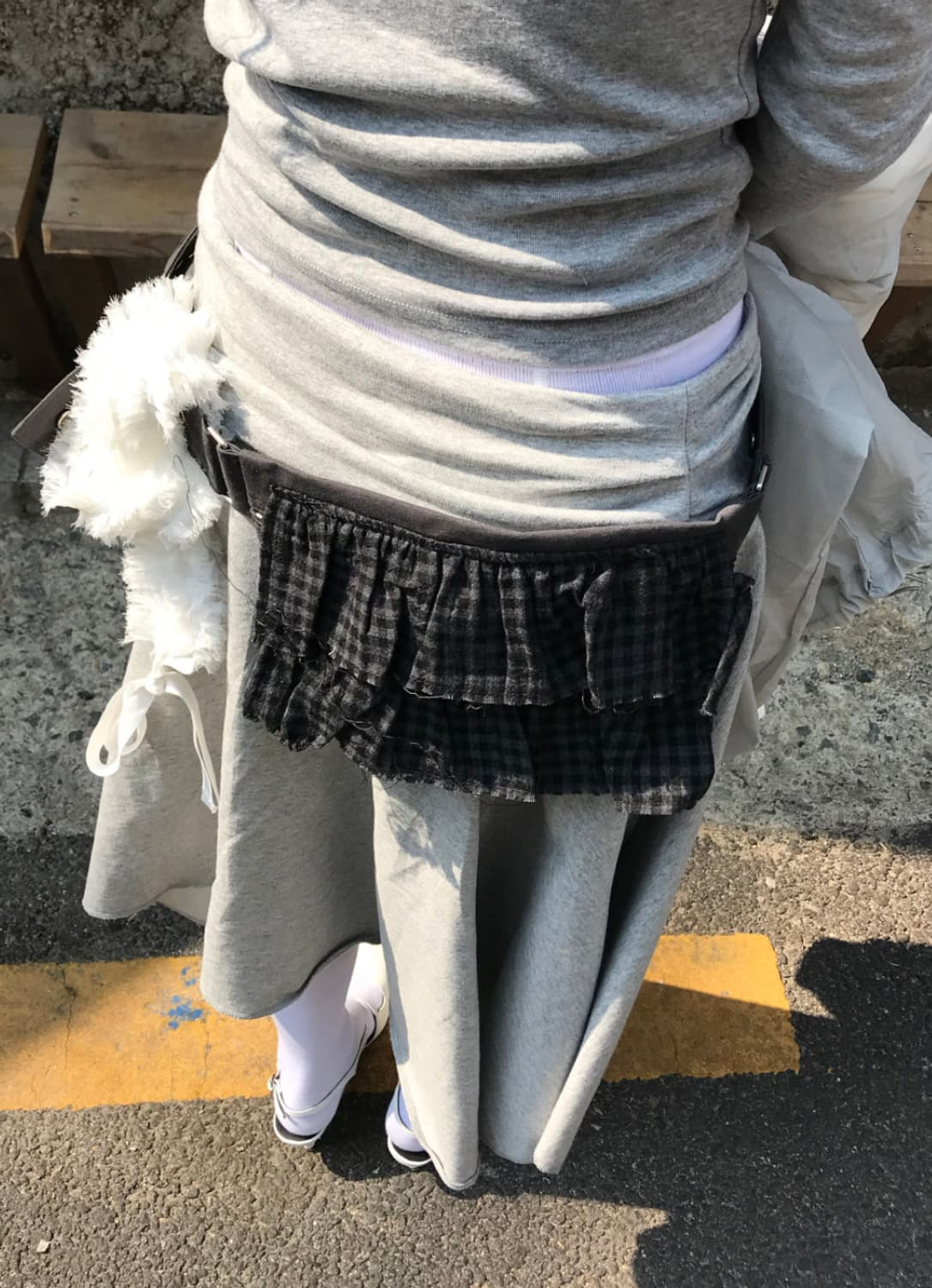 체크 벨트 백  상품이미지4