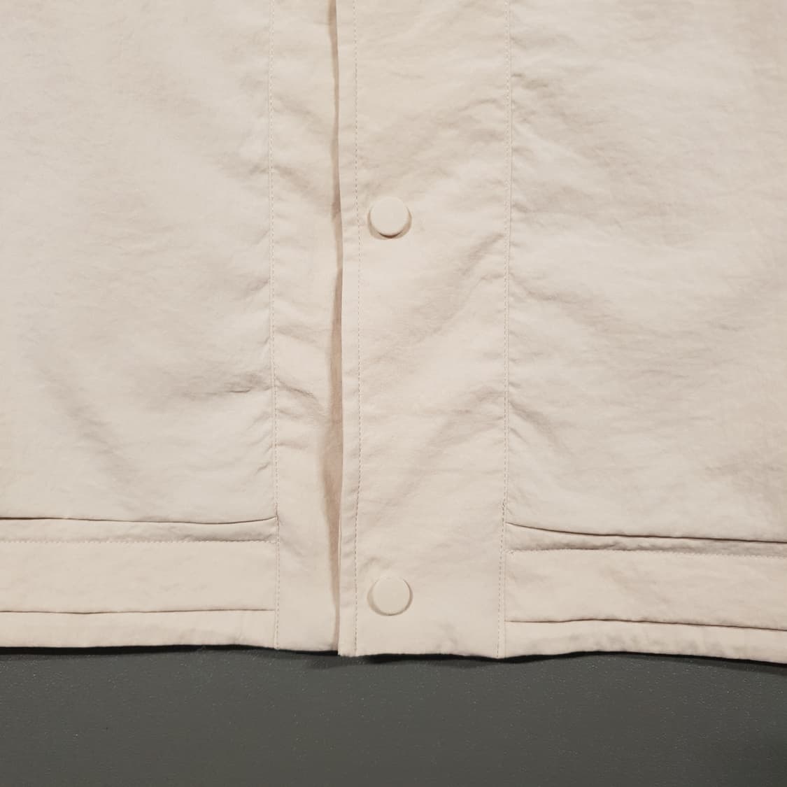 XL) 리버클래시 립스탑 심플 포켓 디테일 컬러리스 점퍼 자켓 베이지 상품이미지5