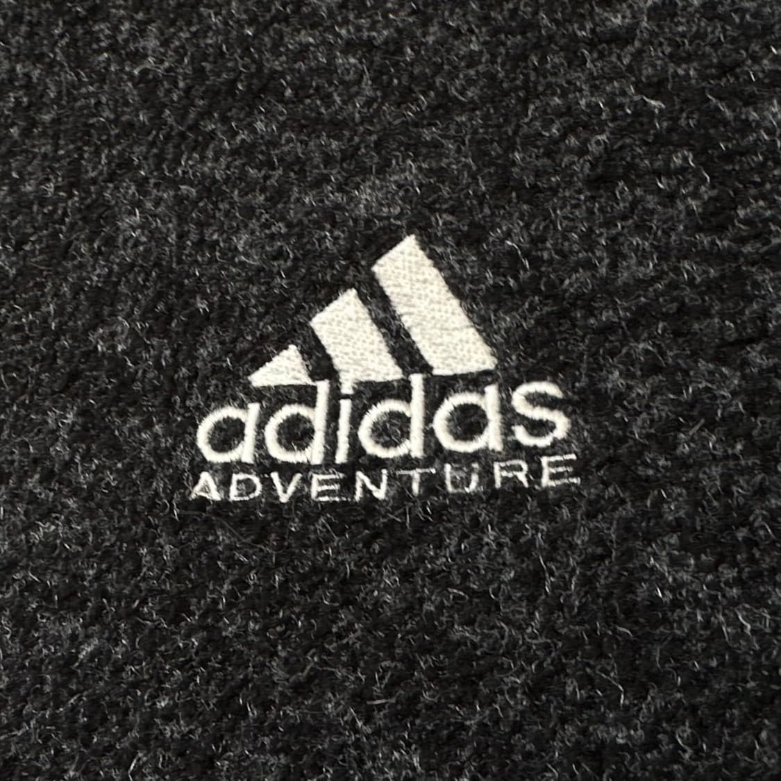 90s 아디다스 올드스쿨 스펠아웃 오버핏 차콜 후리스 점퍼 XL 상품이미지5