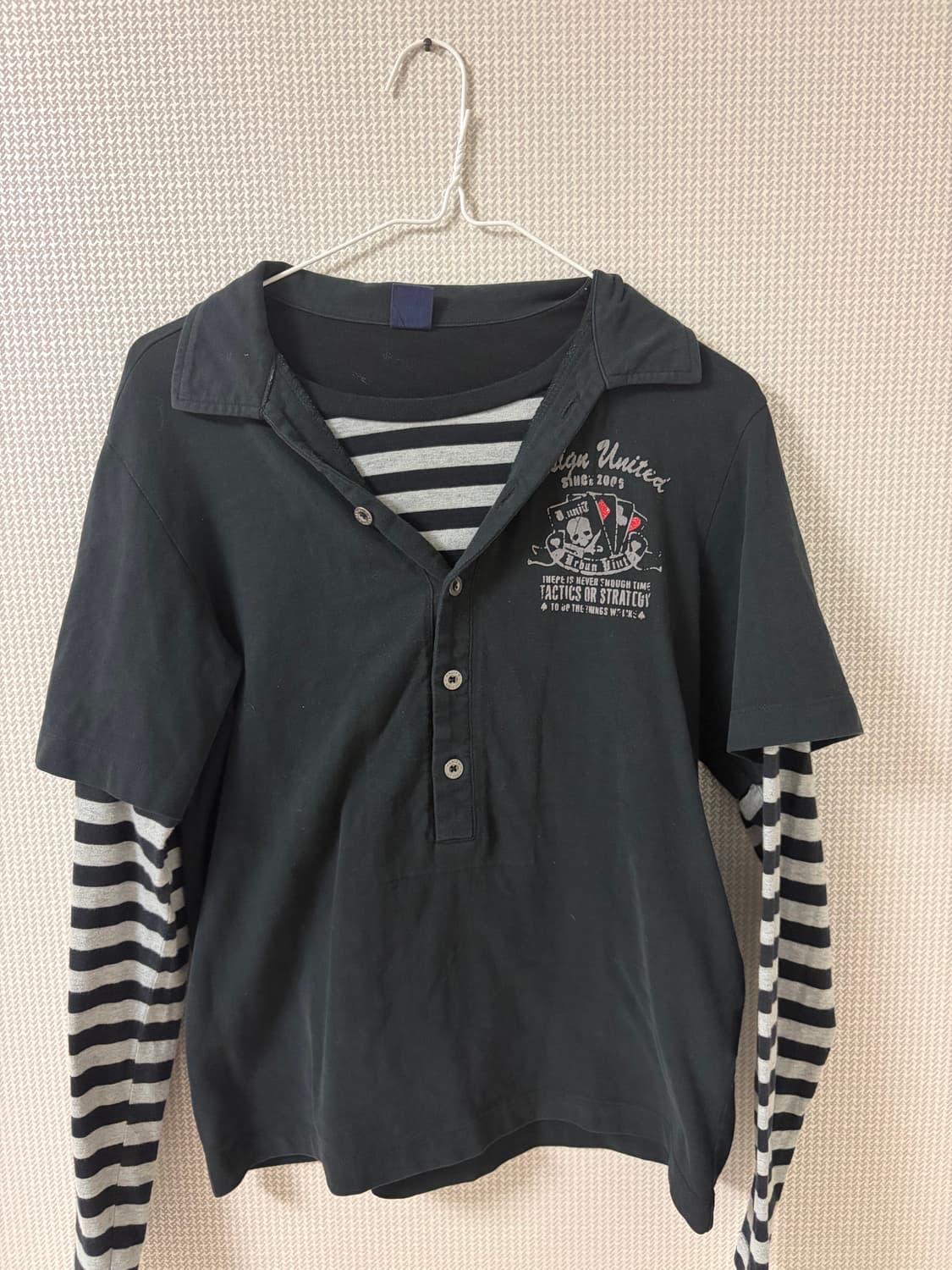 빈티지 스트라이프 갸루 펑크 롱슬리브 상품이미지1