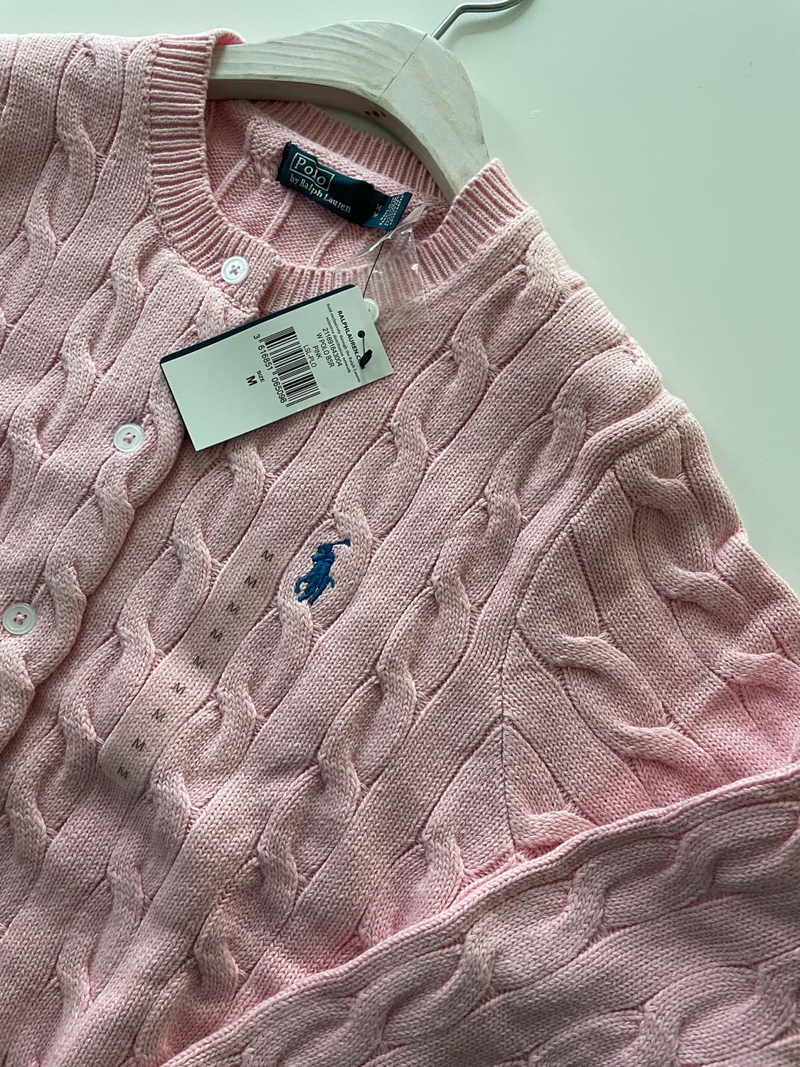 폴로 케이블 니트 가디건 M 상품이미지2