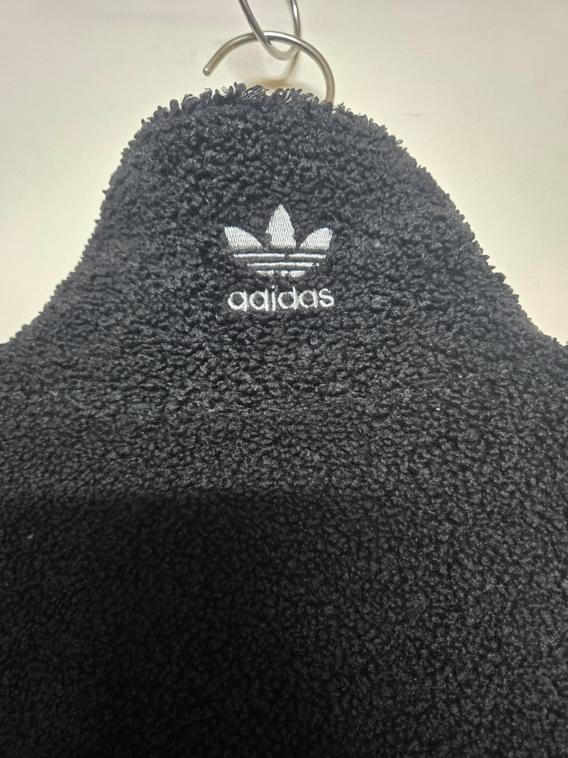 아디다스 블랙/회색 트레포일 뽀글이 자켓2XL 상품이미지4