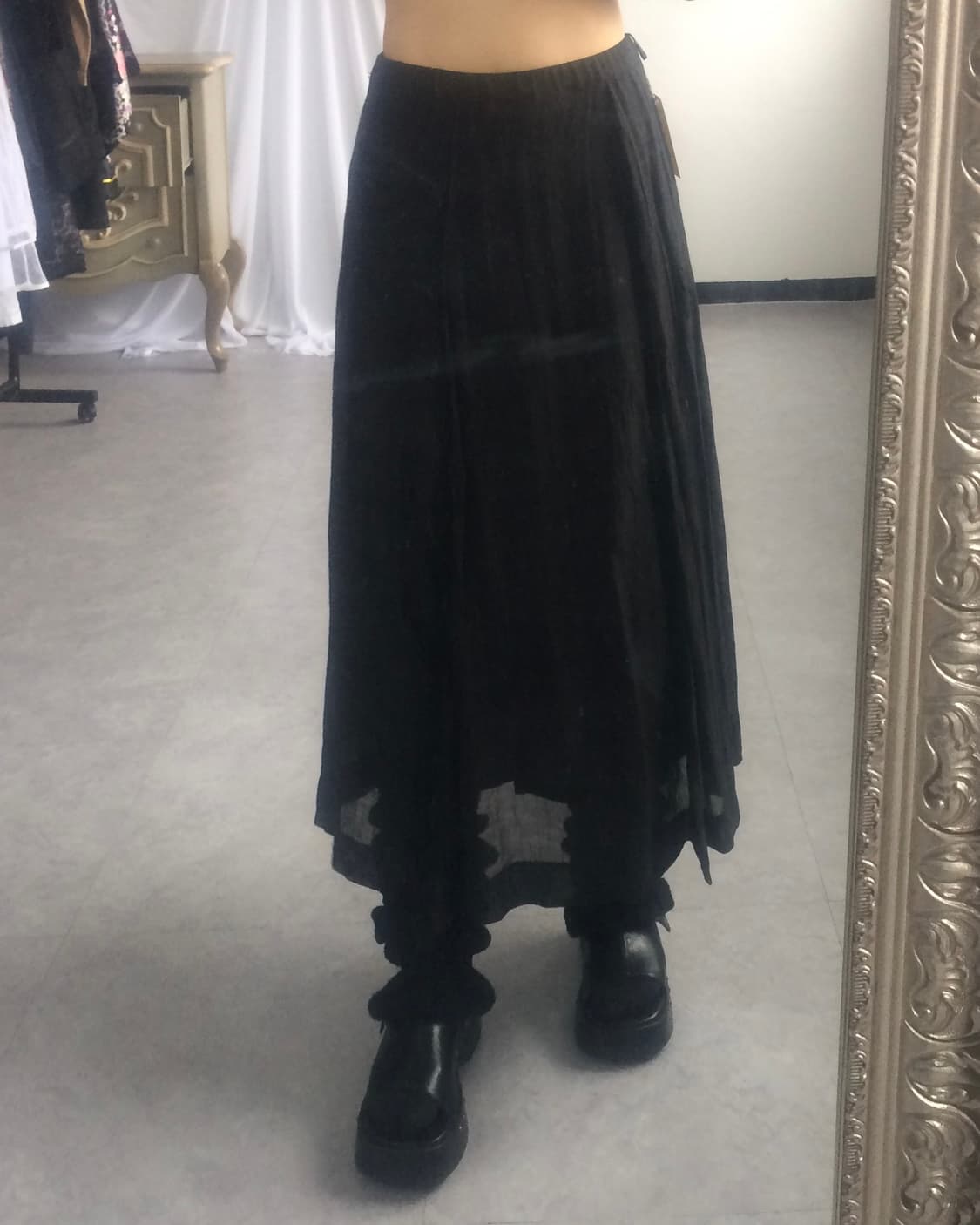 Black long skirt 상품이미지5