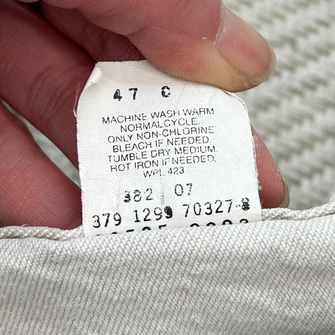 Usa리바이스 505 화이트 데님팬츠 r2417 상품이미지9