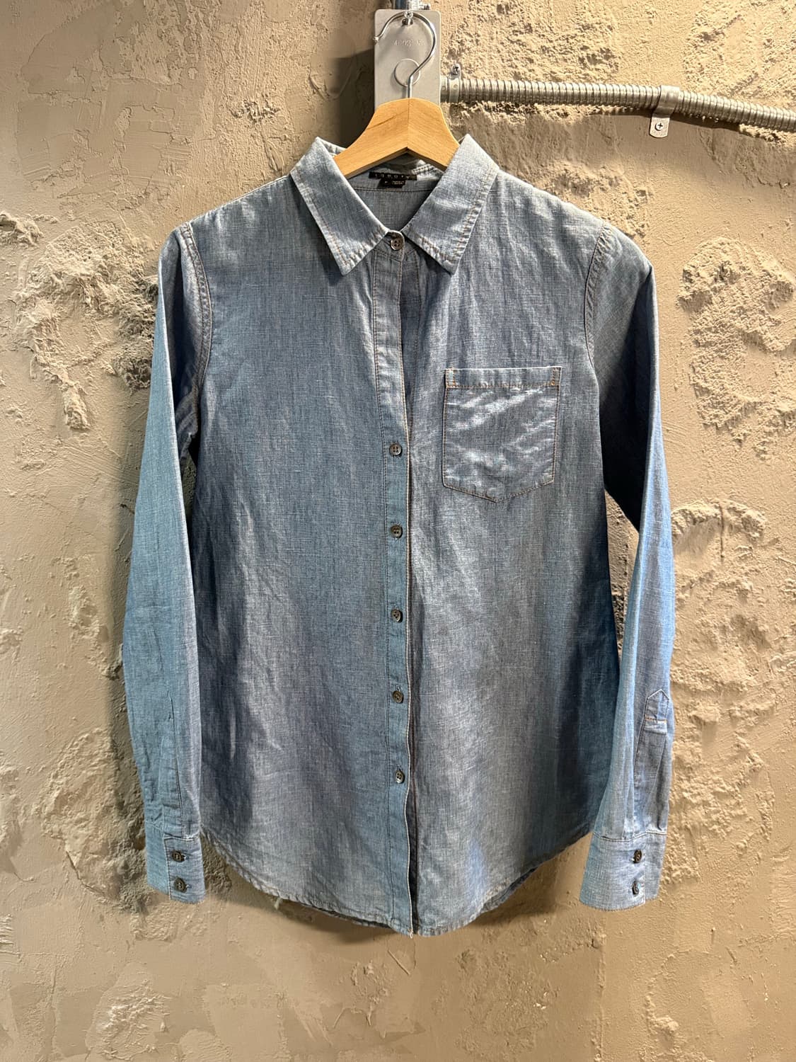 S 띠어리 Theory 코튼 린넨 셔츠 데님블루 상품이미지1