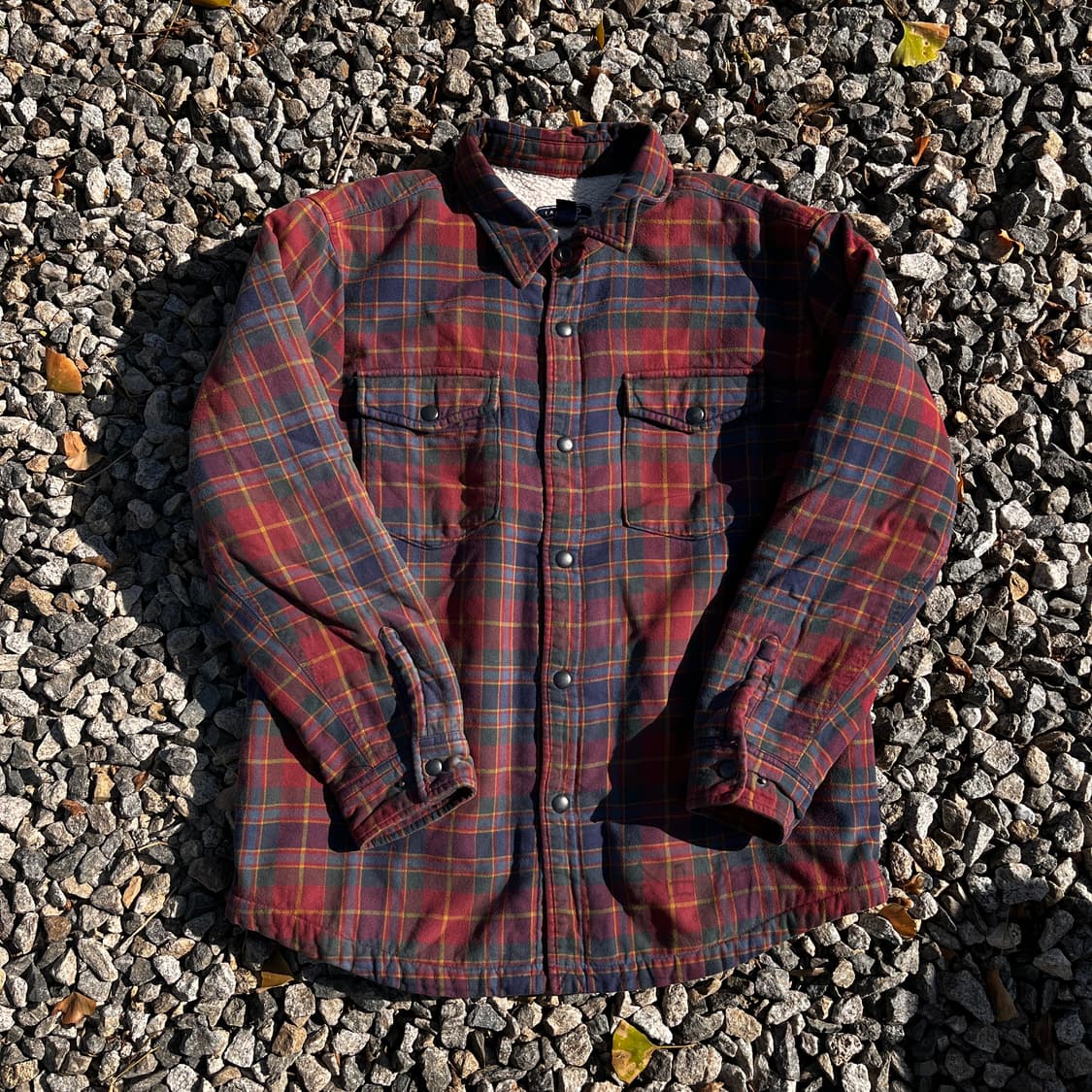 90s랜드스엔드(Lands' End) 양털 체크셔츠(실측확인) 상품이미지1