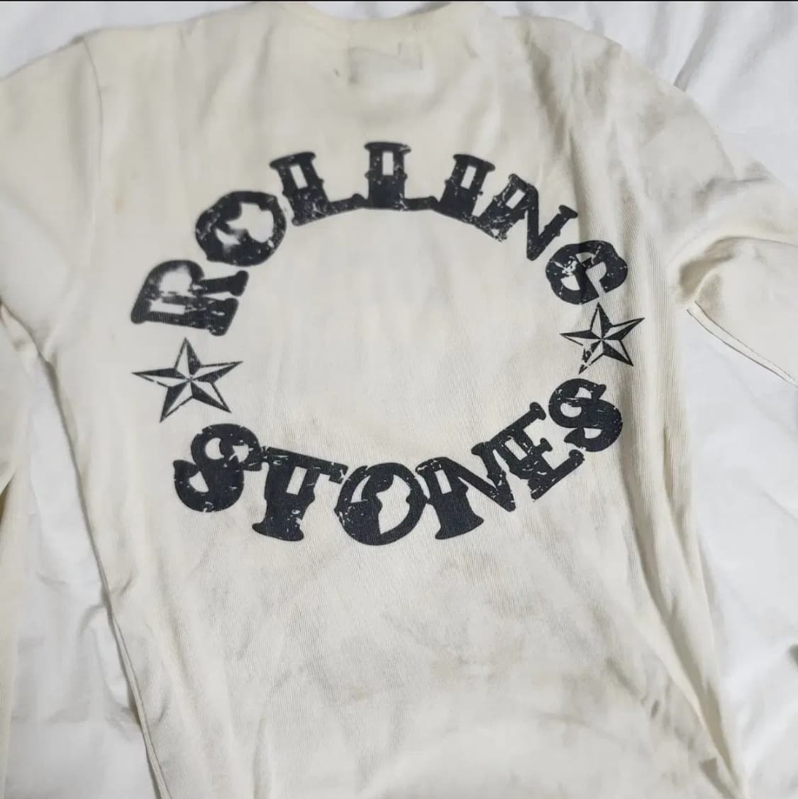 롤링스톤 펑크 y2k 펑투케 해골 스컬 레터링 큐빅 롱슬리브 상품이미지2