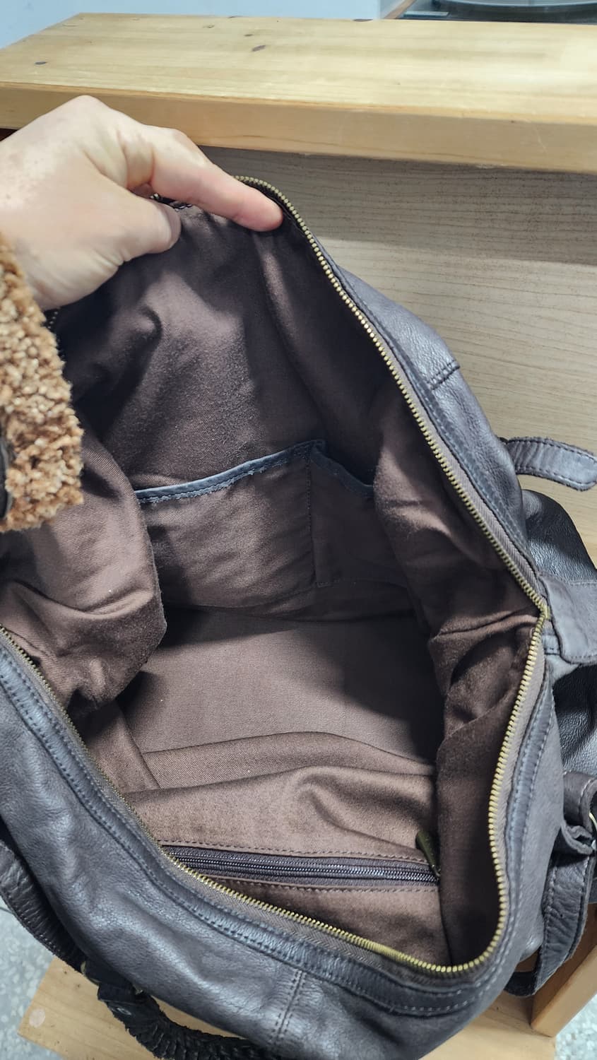 DAAD 브라운 가죽 보스턴 숄더백 상품이미지4