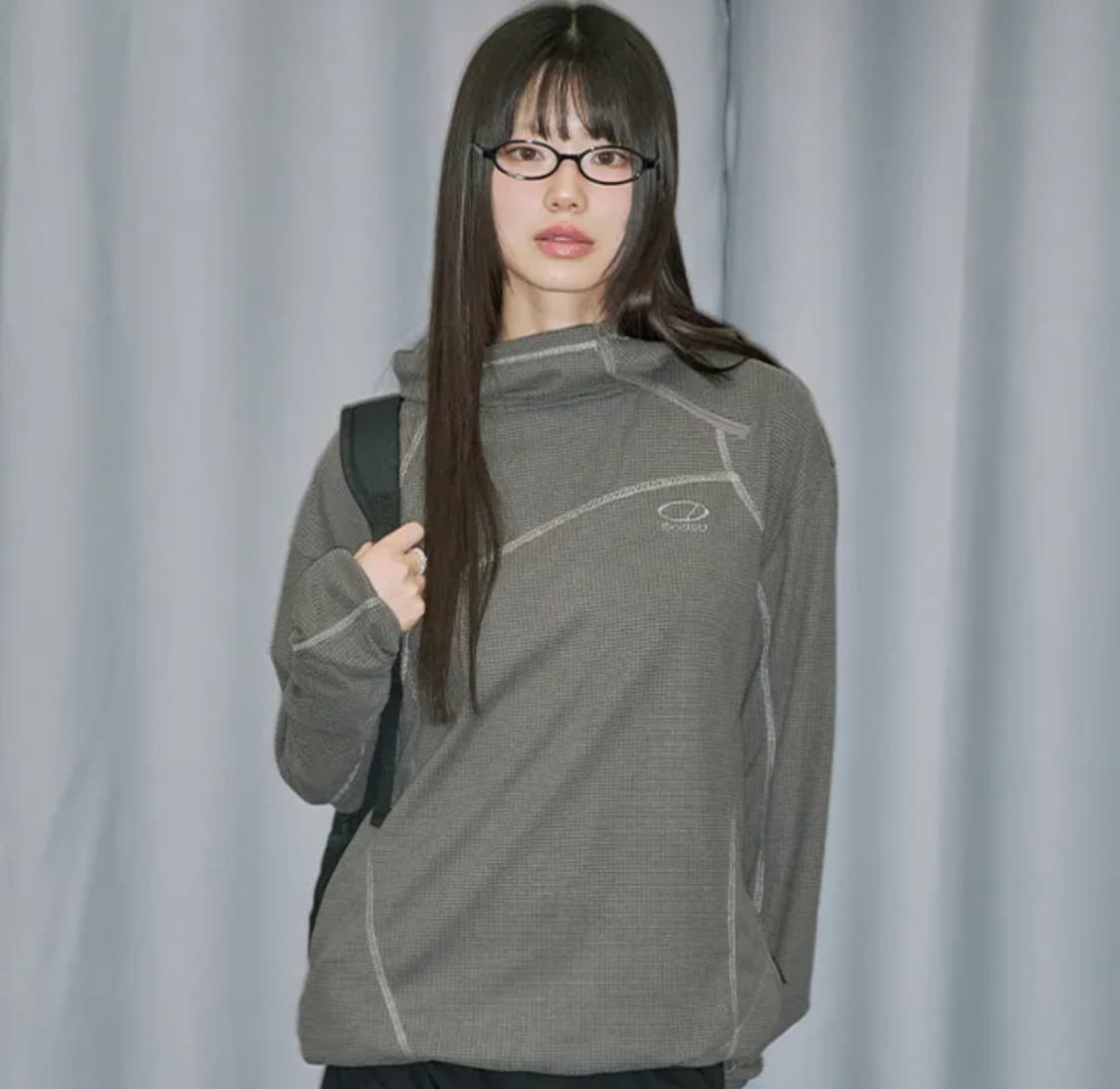 오드스튜디오 와플 스티치 후드 티셔츠 상품이미지1