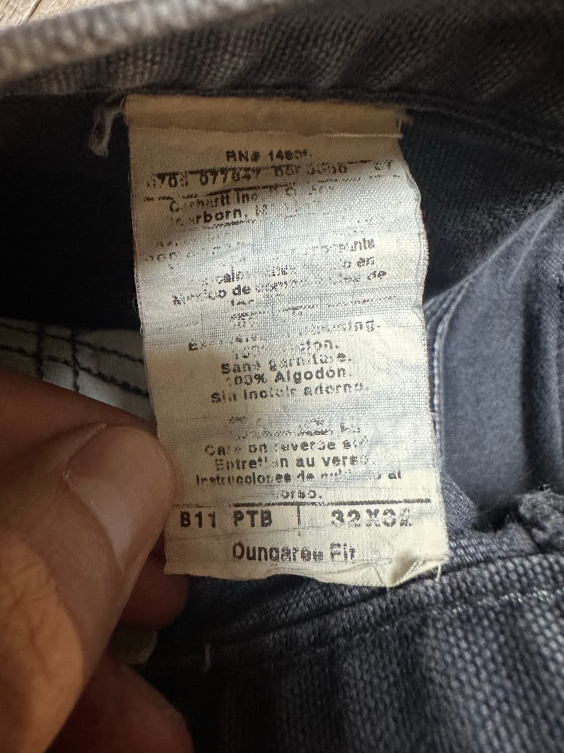 빈티지 칼하트 싱글니 카펜터 워크팬츠 B11 PTB 상품이미지4