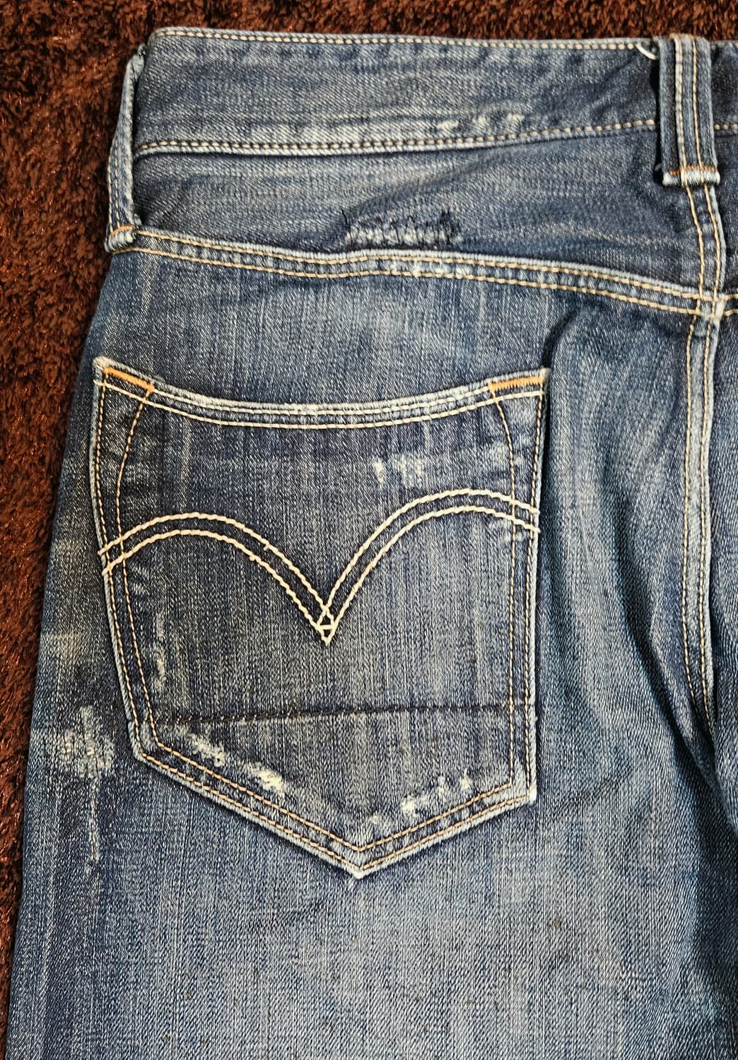 리바이스 522 슬림 스트레이트 데미지 워싱진 상품이미지6