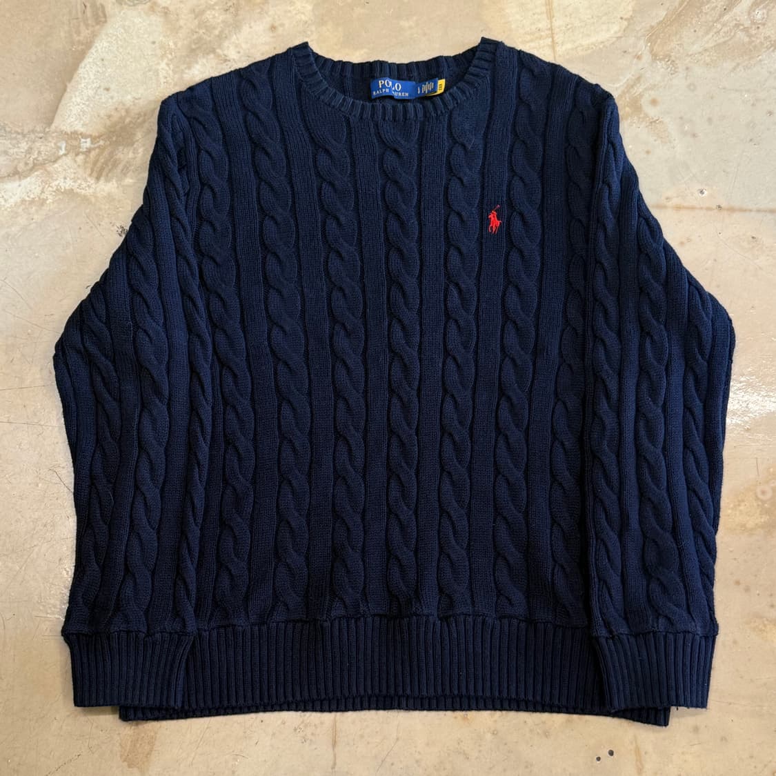 L 폴로랄프로렌 네이비 케이블 니트 상품이미지2