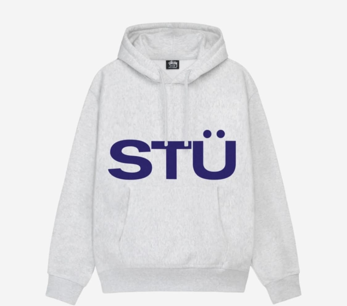 스투시 올 캡스 후드 애쉬 해더 M사이즈 (약기모)  상품이미지1