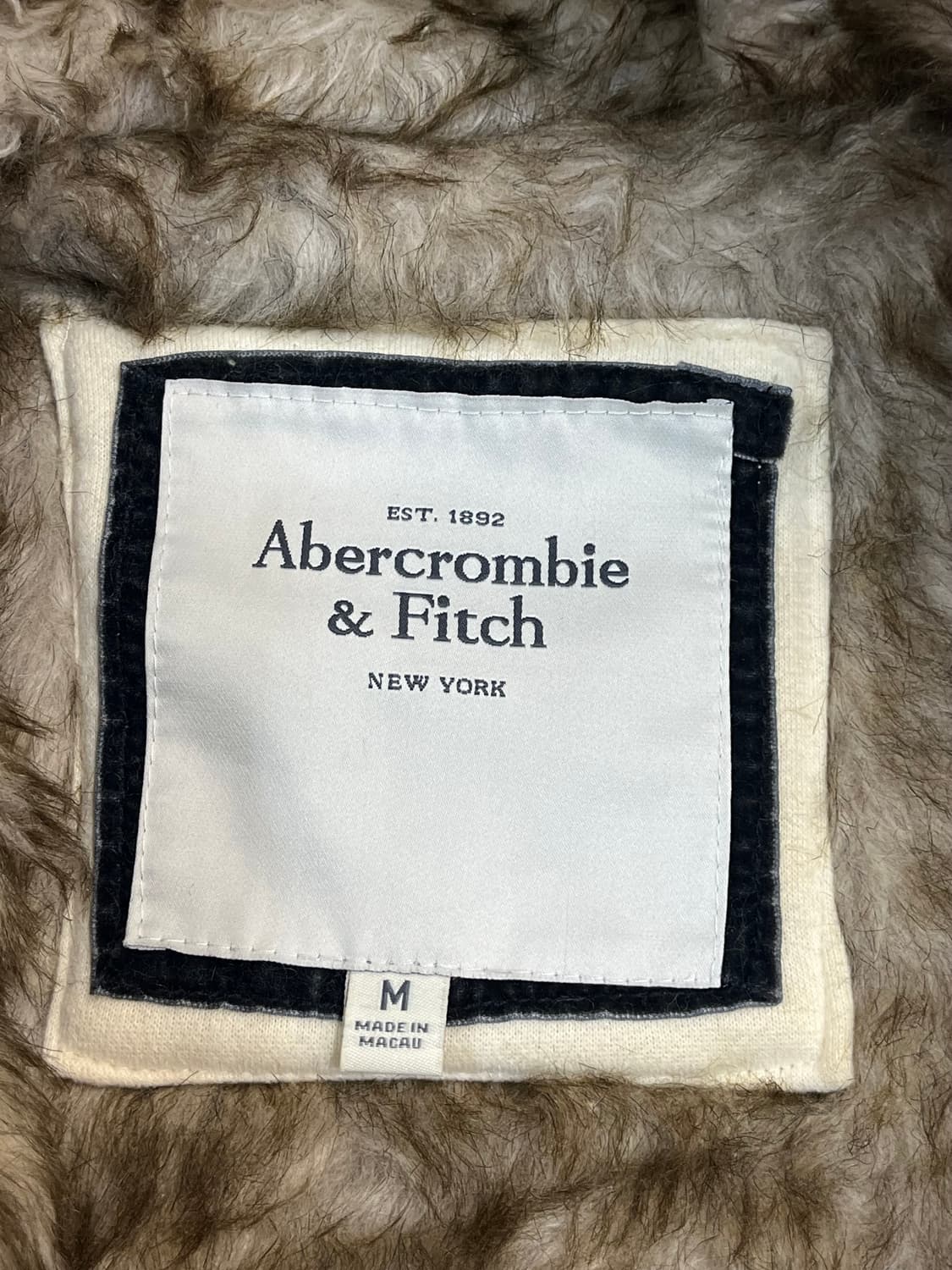 아베크롬비 투웨이 퍼 후드집업 아이보리 M #csz2459 상품이미지4