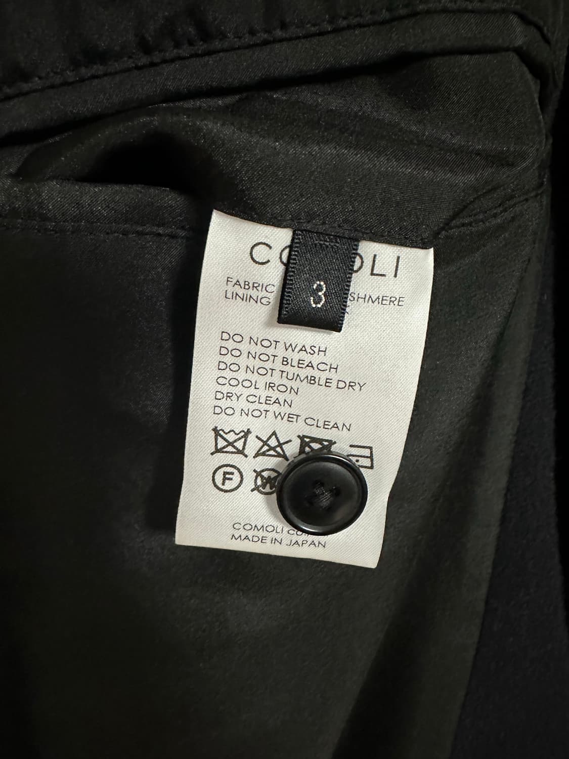 3size) comoli 22aw 캐시미어 트랙 자켓 네이비 상품이미지7