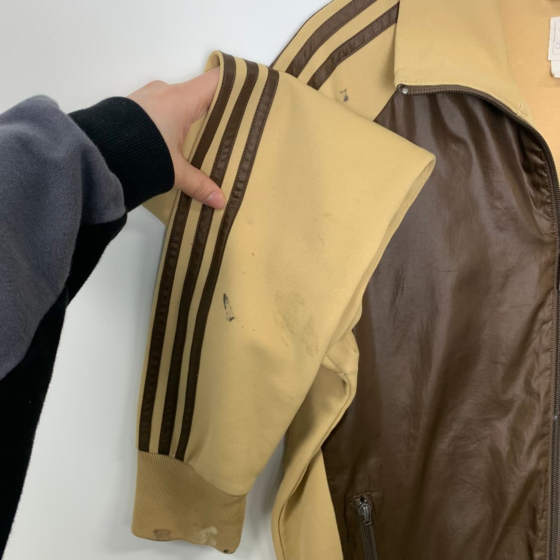 아디다스 베켄바우어 트랙탑 브라운/베이지 져지 상품이미지9