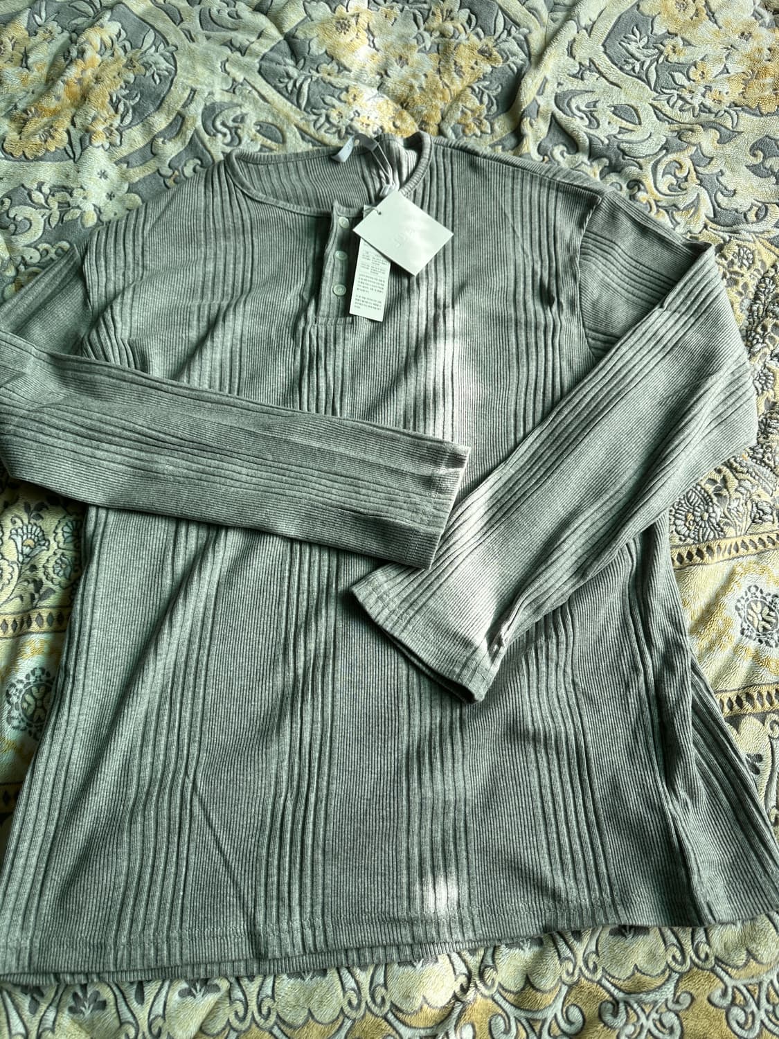 새상품) 주앙옴므 헨리넥 롱슬리브 세트 M 사이즈 팝니다. 상품이미지5