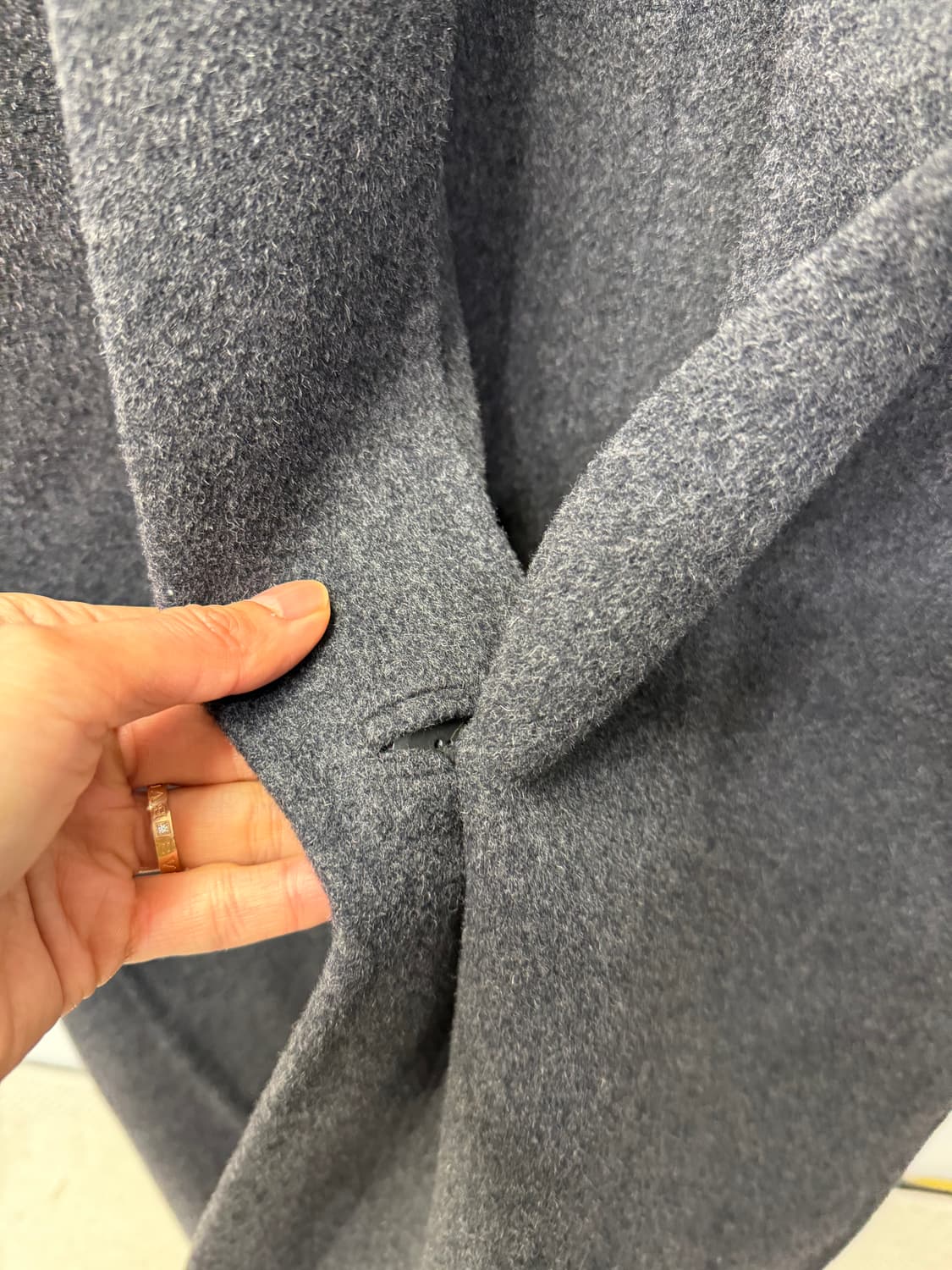 정품) VINCE 빈스 차콜 오버사이즈 블렌드 코트 XS 상품이미지4