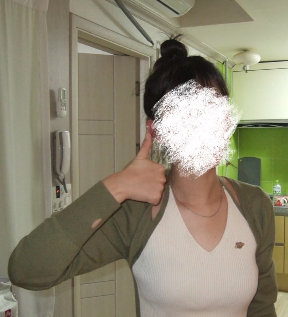 오디너리 홀리데이 볼레로 니트 탑 [OLIVE GREEN] 상품이미지1