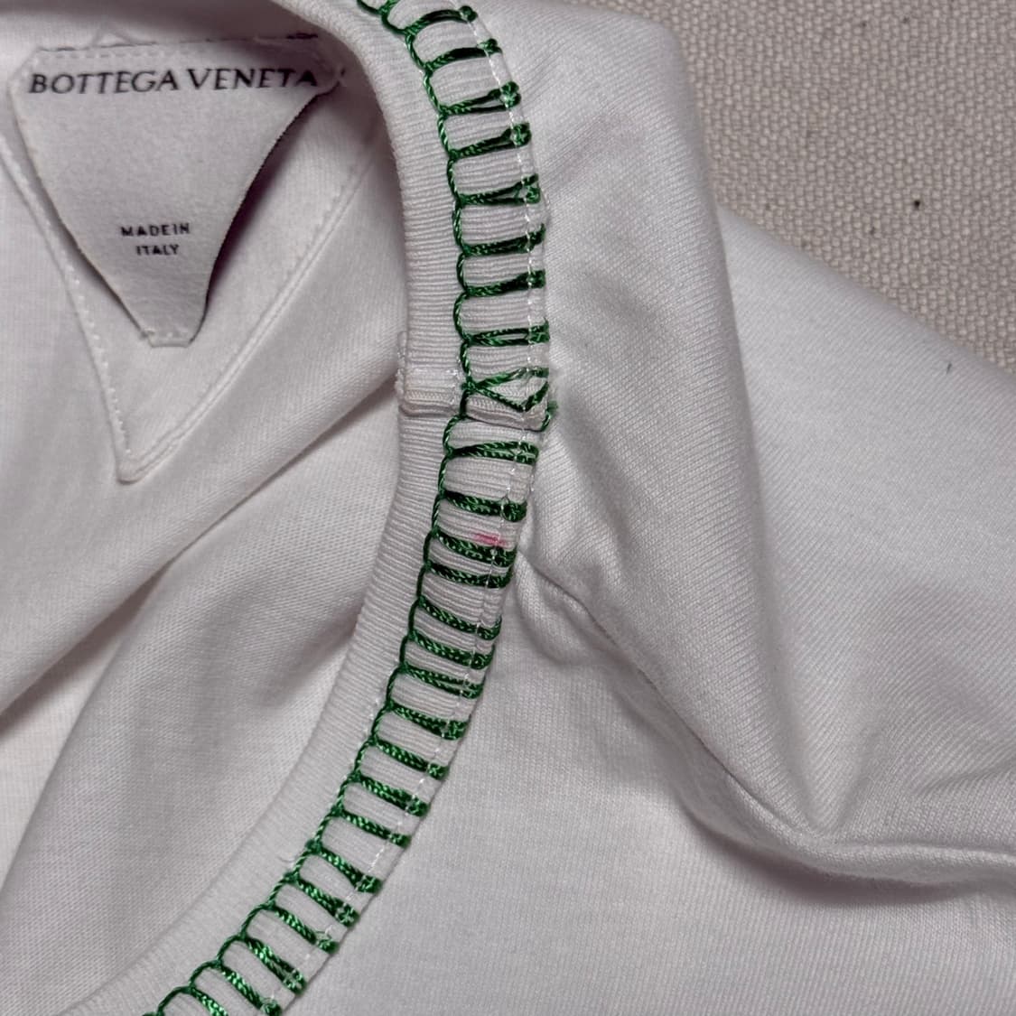 M 보테가 베네타 그린 스티치 반팔티 상품이미지6
