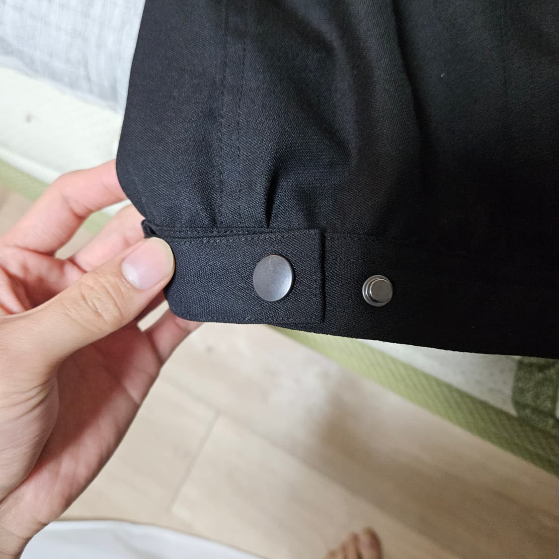 알렌느 울 카펜터 디테일 바이커 자켓 블랙 2사이즈 상품이미지8